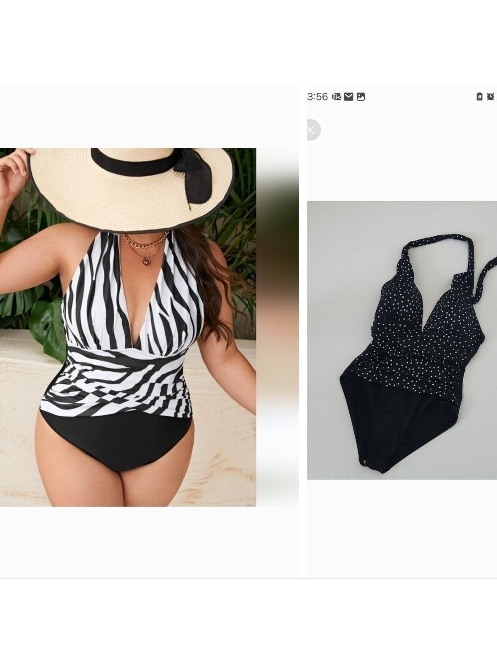 LA BLANCA | Polka dot swimsuit one piece black white sz 10